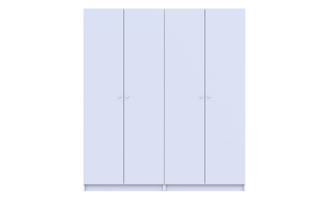 Gardróbszekrény szett Doros Promo polcokkal Fehér 2+2 bútorlap 180x48x204 (44900288)