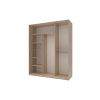 Tolóajtós gardróbszekrény Doros City light Sonoma tölgy 3 tükör 180х60х225 (42002057)