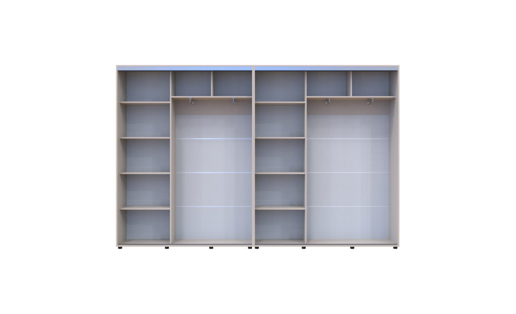 Tolóajtós gardróbszekrény Doros Sigma Slim kasmír 2+2 ajtó 330x45x214.4 (42005612)