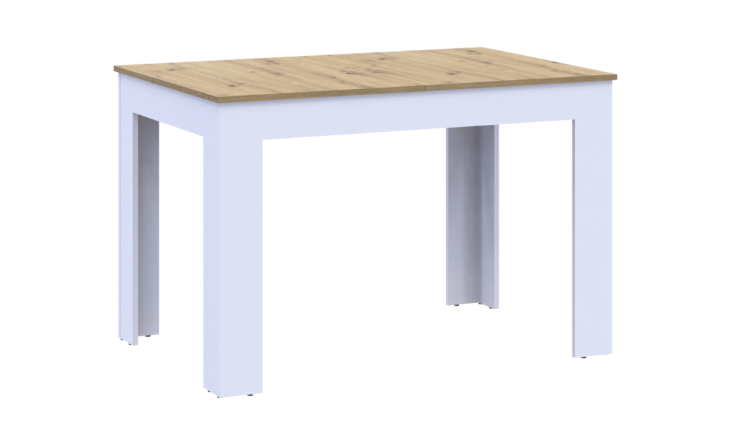 Doros Flint asztal Fehér/Artizán tölgy 120/170x80x78 (41510130)