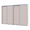 Tolóajtós gardróbszekrény Doros Sigma Slim kasmír 2+2 ajtó 300x60x214.4 (42005607)