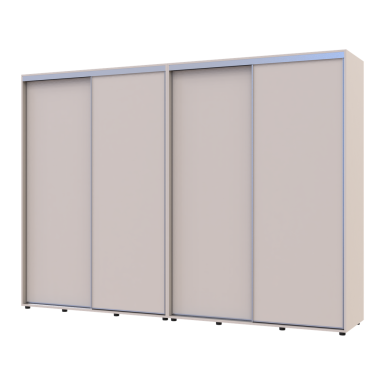 Tolóajtós gardróbszekrény Doros Sigma Slim kasmír 2+2 ajtó 300x60x214.4 (42005607)