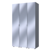 Gardróbszekrény szett 3 Tükör Doros Gelár Grafitszürke 117x49,5x203,4 (42002167)