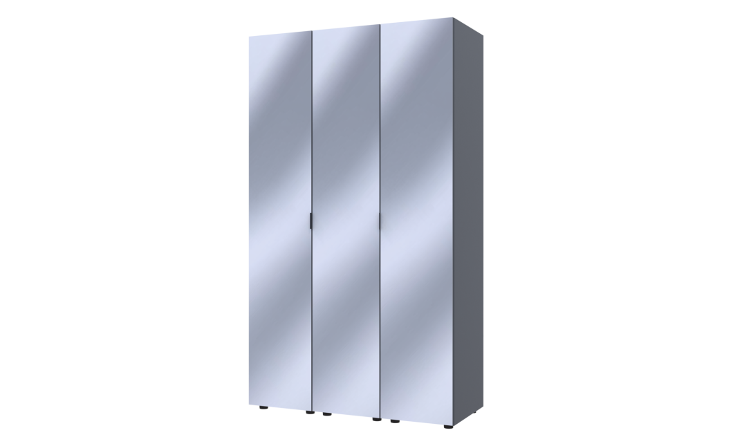 Gardróbszekrény szett 3 Tükör Doros Gelár Grafitszürke 117x49,5x203,4 (42002167)