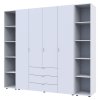 Gardróbszekrény szett Doros Gelár 2 nyitott polccal Fehér 4 bútorlap 231,4x49,5x203,4 (42005039)