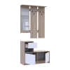 Előszobaszekrény Doros Bella Sonoma tölgy/Fehér 1 Bútorlap / 1 tükör 100х40х210 (44900410)