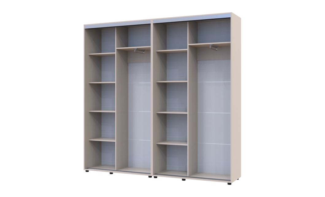 Tolóajtós gardróbszekrény Doros Sigma Slim kasmír 2+2 ajtó 220x45x214.4 (42005590)