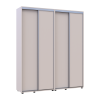 Tolóajtós gardróbszekrény Doros Sigma Slim kasmír 2+2 ajtó 180x45x214.4 (42005582)