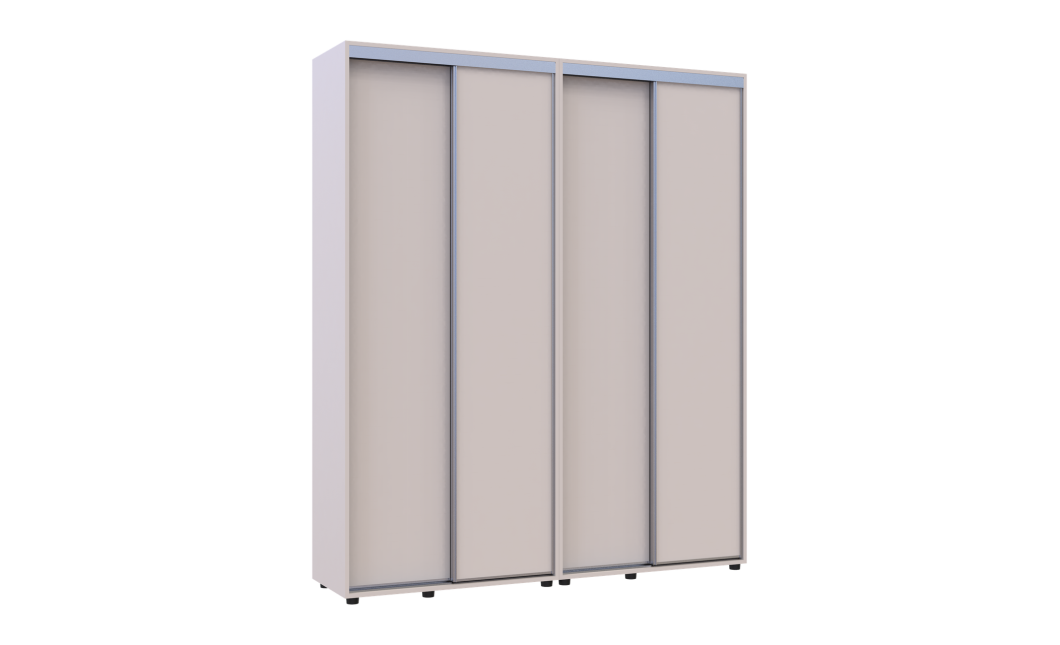 Tolóajtós gardróbszekrény Doros Sigma Slim kasmír 2+2 ajtó 180x45x214.4 (42005582)