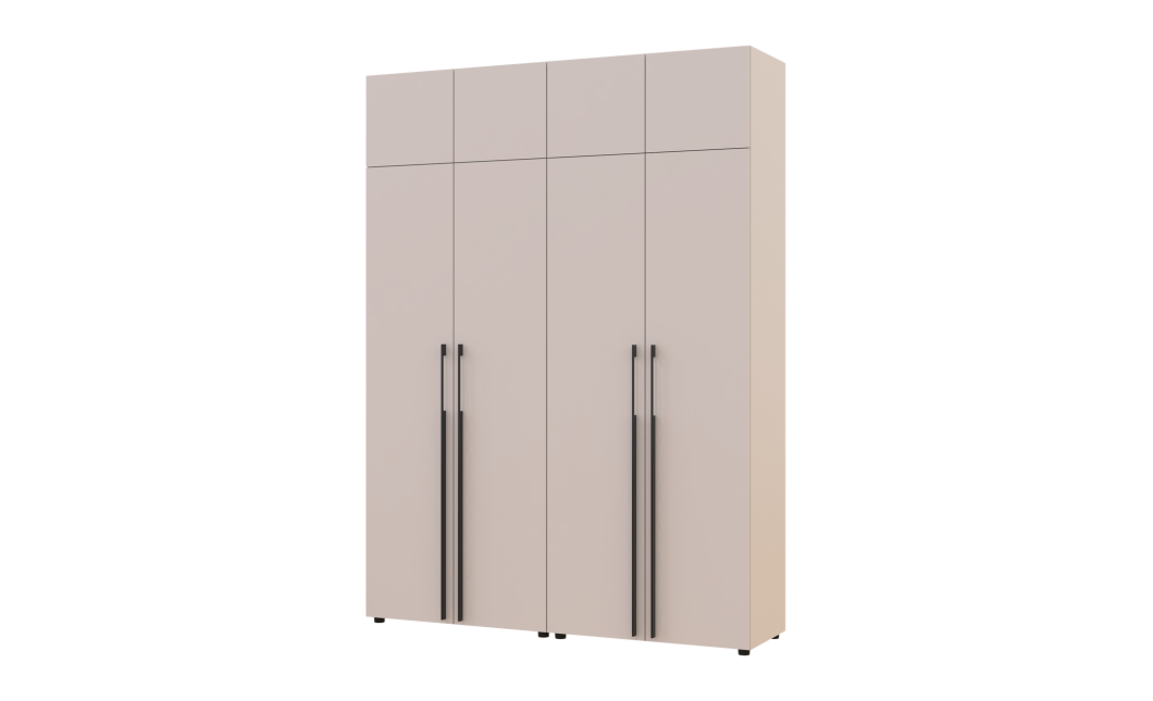 Gardróbszekrény fiókokkal és felsőszekrénnyel Doros Kasper Kasmír 2+2 ajtó 180x48x245 (42005542)