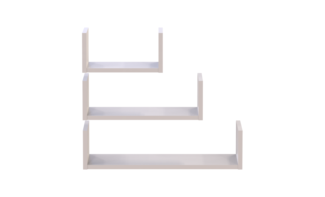 Polcrendszer Doros Feel Kasmír 3 db 30/45/60х15х15 (41516079)