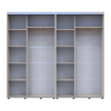 Tolóajtós gardróbszekrény Doros Sigma Slim kasmír 2+2 ajtó 240x45x214.4 (42005594)