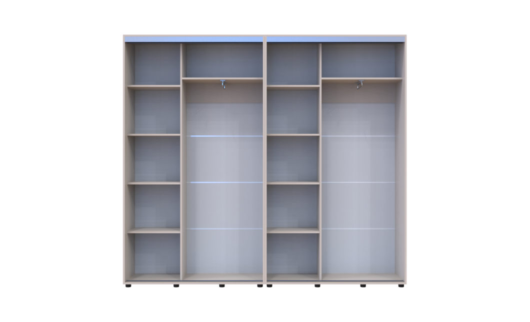 Tolóajtós gardróbszekrény Doros Sigma Slim kasmír 2+2 ajtó 240x45x214.4 (42005594)