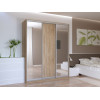 Tolóajtós gardróbszekrény Doros City light Sonoma tölgy 1 bútorlap / 2 tükör 180х60х225 (44900030)