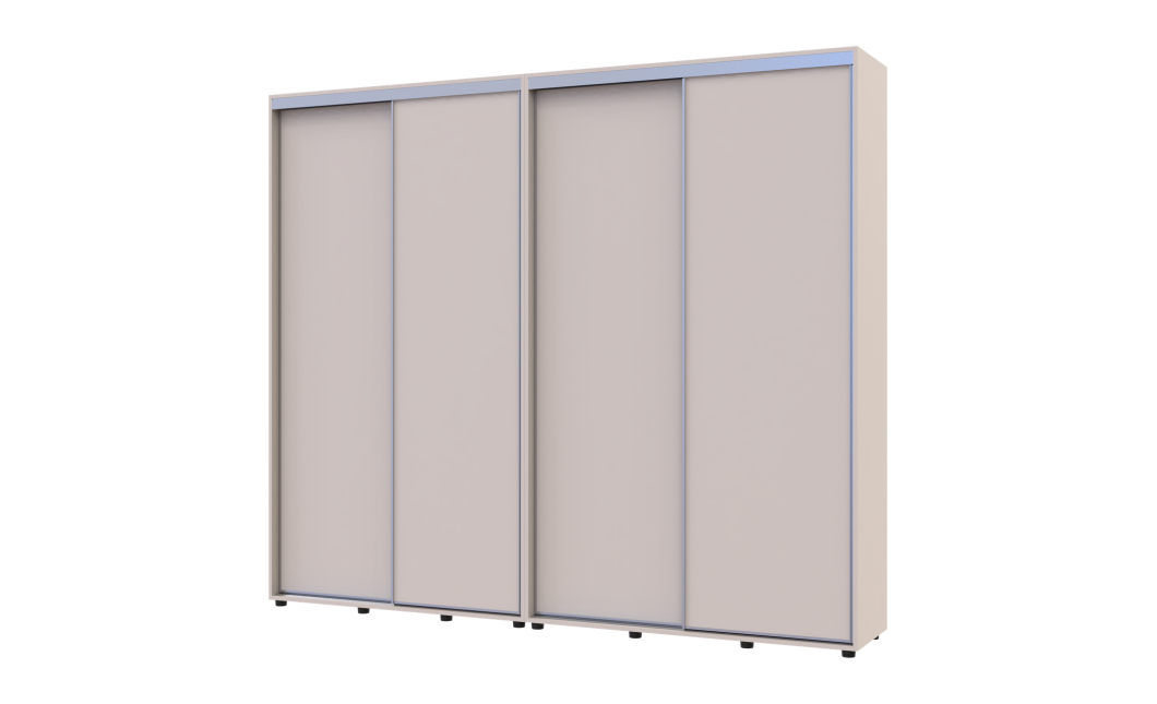 Tolóajtós gardróbszekrény Doros Sigma Slim kasmír 2+2 ajtó 250x45x214.4 (42005596)