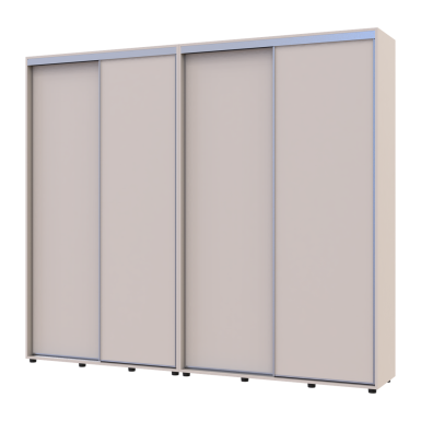 Tolóajtós gardróbszekrény Doros Sigma Slim kasmír 2+2 ajtó 250x45x214.4 (42005596)