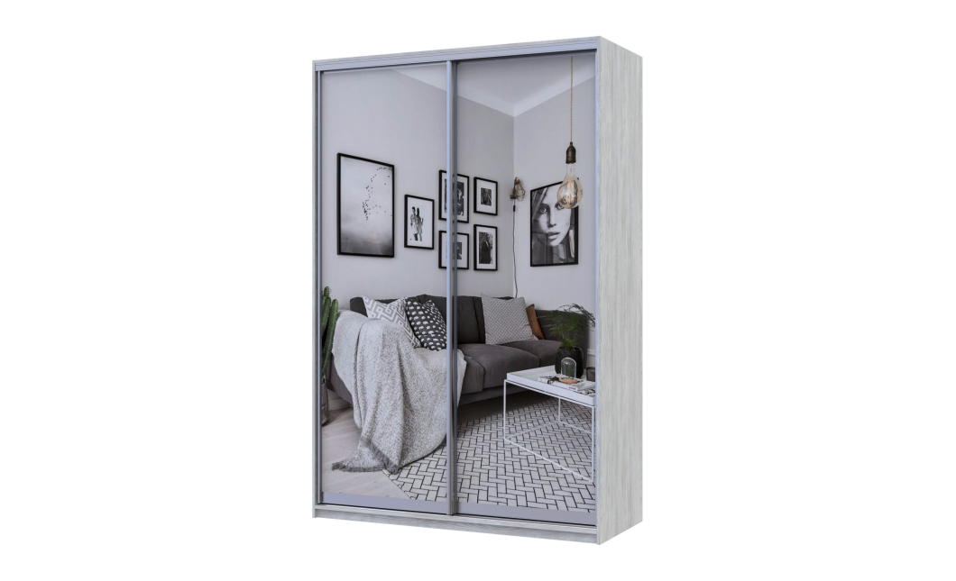 Tolóajtós gardróbszekrény Doros City light Natti Lúc 2 tükör 150x60x225 (80736514)