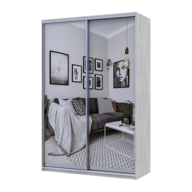 Tolóajtós gardróbszekrény Doros City light Natti Lúc 2 tükör 150x60x225 (80736514)