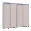 Tolóajtós gardróbszekrény Doros Sigma Slim kasmír 2+2 ajtó 250x45x214.4 (42005596)