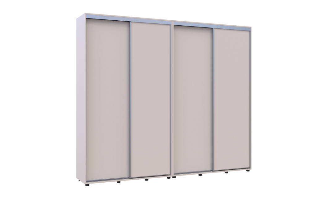 Tolóajtós gardróbszekrény Doros Sigma Slim kasmír 2+2 ajtó 250x45x214.4 (42005596)