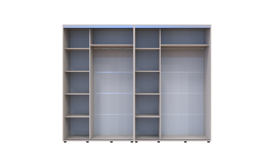 Tolóajtós gardróbszekrény Doros Sigma Slim kasmír 2+2 ajtó 270x60x214.4 (42005601)