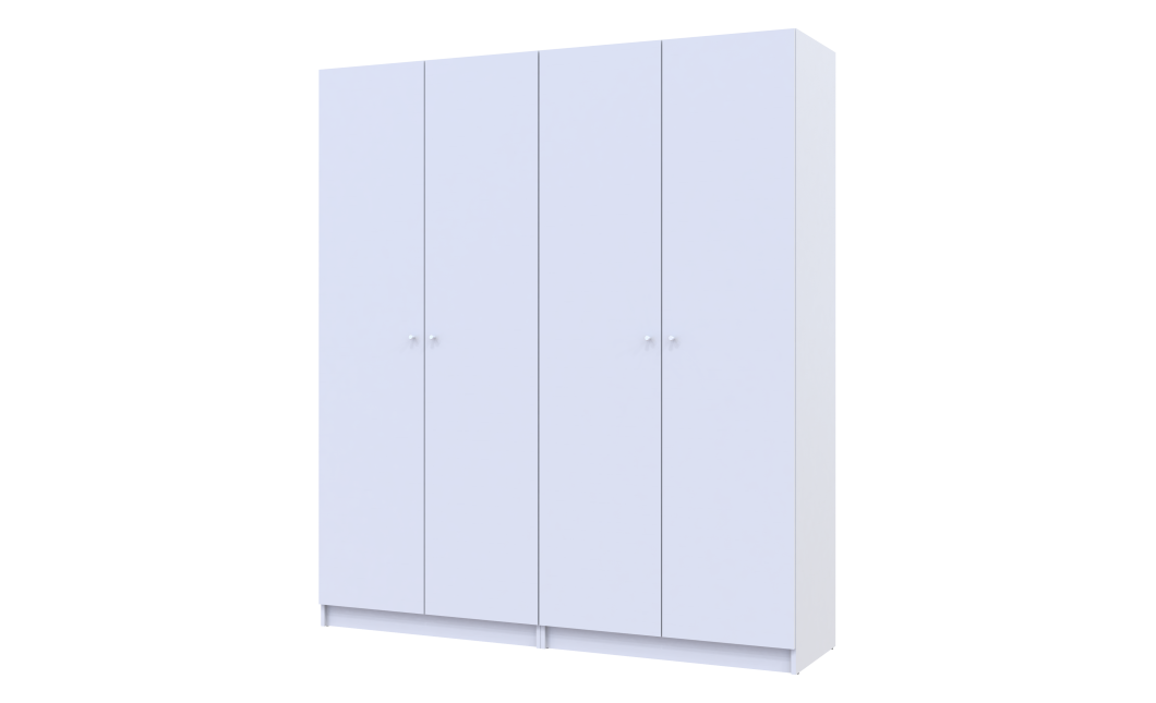 Gardróbszekrény szett Doros Promo polcokkal Fehér 2+2 bútorlap 180x48x204 (44900288)