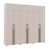 Gardróbszekrény fiókokkal, polcokkal és felsőszekrénnyel Doros Kasper Kasmír 2+2+2 ajtó 270x48x245 (42005732)