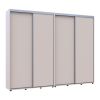 Tolóajtós gardróbszekrény Doros Sigma Slim kasmír 2+2 ajtó 270x45x214.4 (42005600)