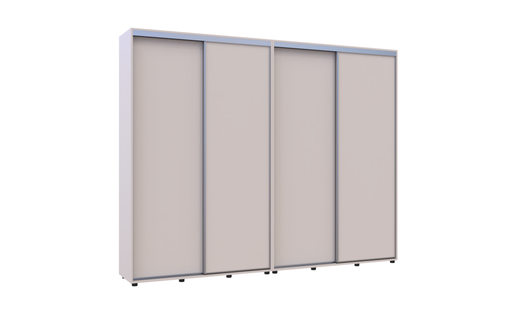 Tolóajtós gardróbszekrény Doros Sigma Slim kasmír 2+2 ajtó 270x45x214.4 (42005600)