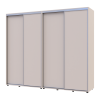 Tolóajtós gardróbszekrény Doros Sigma Slim kasmír 2+2 ajtó 250x60x214.4 (42005597)