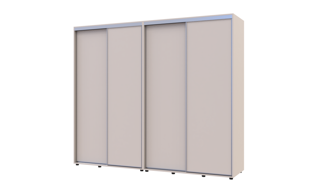 Tolóajtós gardróbszekrény Doros Sigma Slim kasmír 2+2 ajtó 250x60x214.4 (42005597)