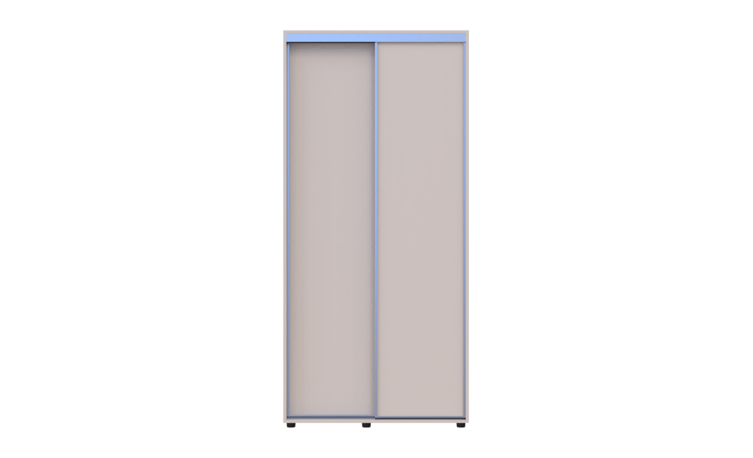 Tolóajtós gardróbszekrény Doros Sigma Slim kasmír 2 ajtó 100x45x214.4 (42005444)