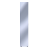 Nyílóajtós gardróbszekrény Doros Gelár Fehér Tükör 39x49,5x203,4 (44900242)