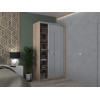 Tolóajtós gardróbszekrény Doros City light Sonoma tölgy 2 tükör 120x45x225 (44900068)