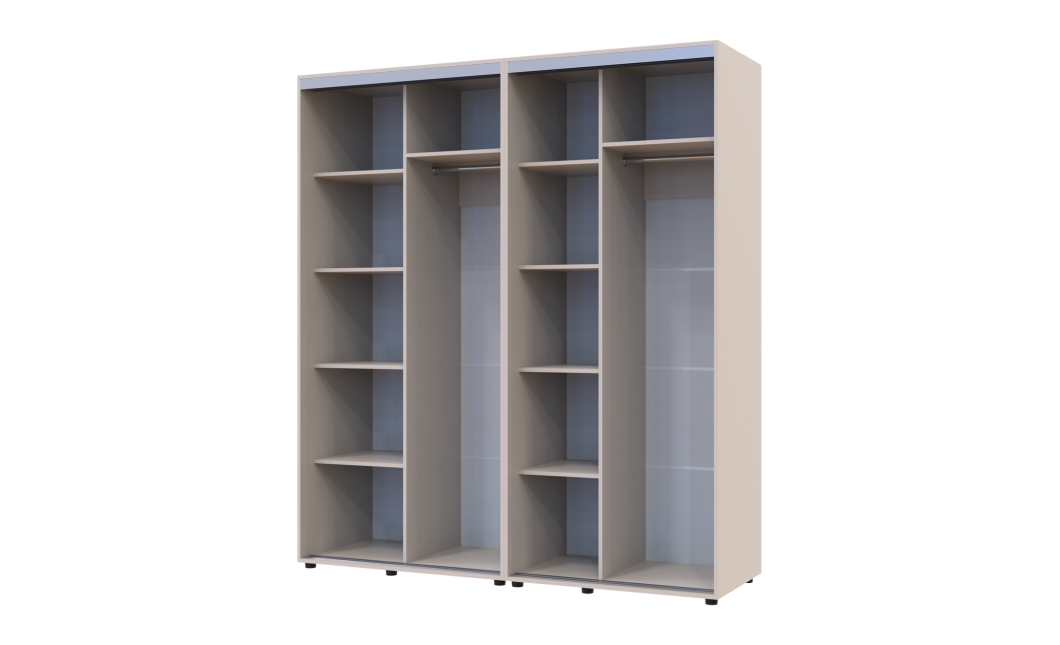 Tolóajtós gardróbszekrény Doros Sigma Slim kasmír 2+2 ajtó 190x60x214.4 (42005585)