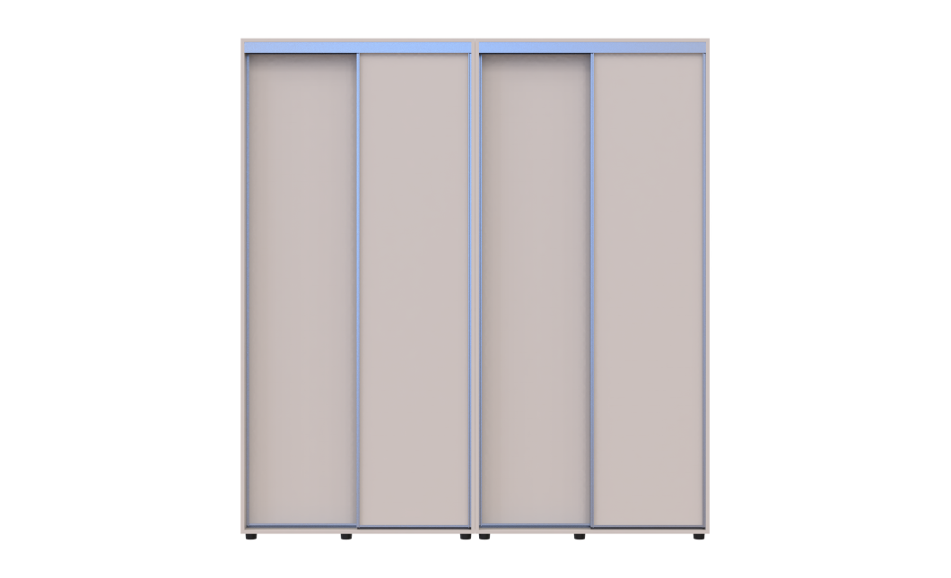 Tolóajtós gardróbszekrény Doros Sigma Slim kasmír 2+2 ajtó 200x45x214.4 (42005586)