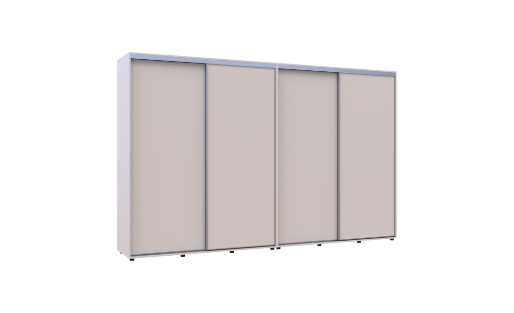Tolóajtós gardróbszekrény Doros Sigma Slim kasmír 2+2 ajtó 340x60x214.4 (42005615)