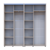 Tolóajtós gardróbszekrény Doros Sigma Slim kasmír 2+2 ajtó 210x45x214.4 (42005588)