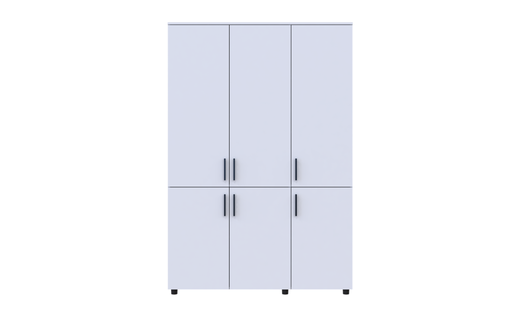 Nyílóajtós gardrobszekrény Doros Thorn Fehér 3 ajtó polcokkal 135x51,6x200 (44900484)