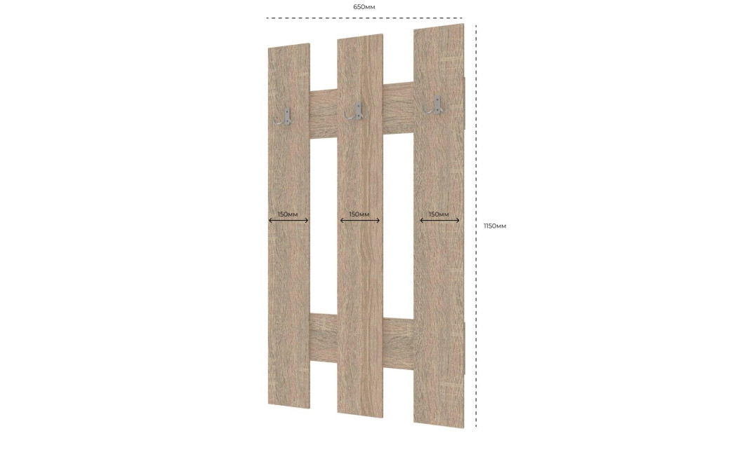 Előszoba bútor felső Doros N1 Sonoma tölgy 65x3,2x115 (41510009)