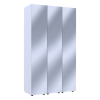 Gardróbszekrény szett 3 Tükör Doros Gelár Fehér 117x49,5x203,4 (42002166)