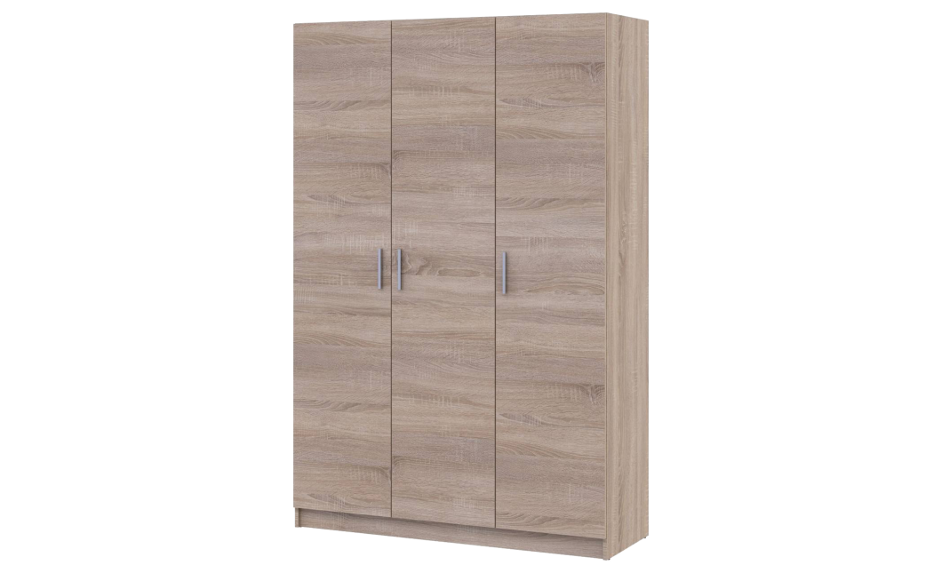 Nyílóajtós gardróbszekrény Doros Promo Sonoma tölgy 3 bútorlap 135x48x204 (80737072)