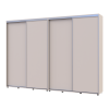 Tolóajtós gardróbszekrény Doros Sigma Slim kasmír 2+2 ajtó 300x45x214.4 (42005606)