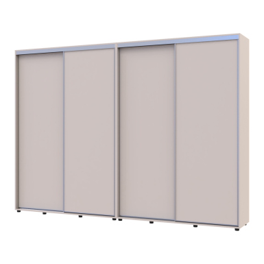 Tolóajtós gardróbszekrény Doros Sigma Slim kasmír 2+2 ajtó 300x45x214.4 (42005606)