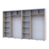 Tolóajtós gardróbszekrény Doros Sigma Slim kasmír 2+2 ajtó 340x45x214.4 (42005614)