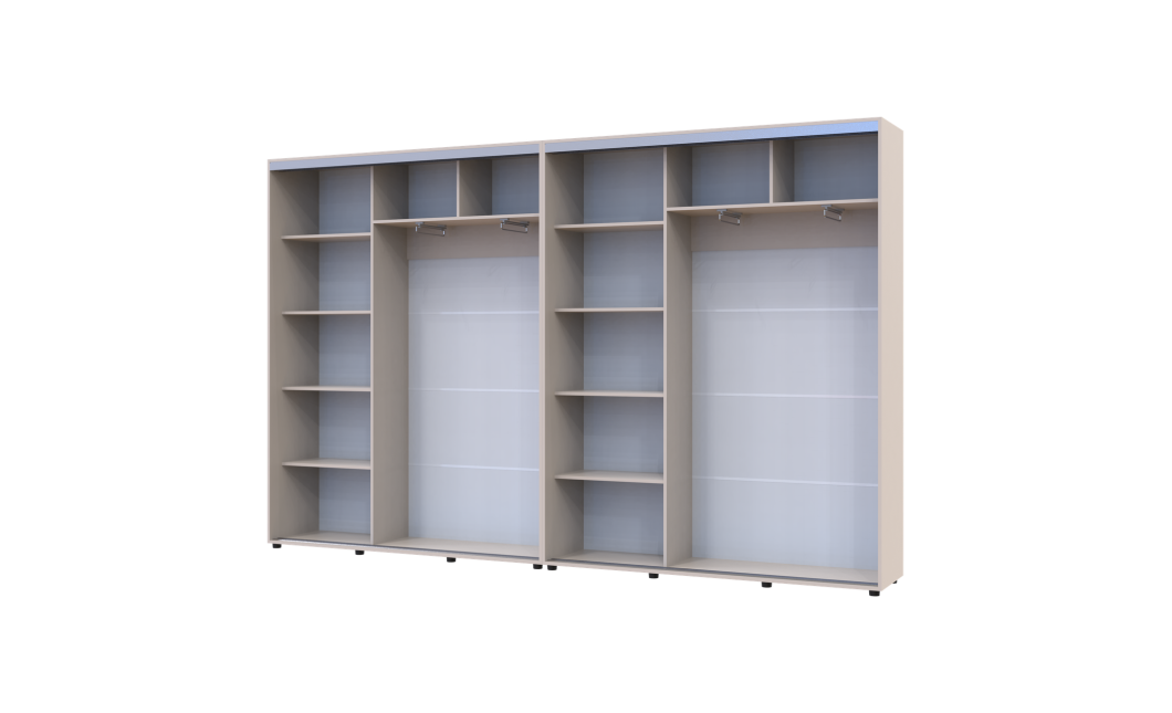 Tolóajtós gardróbszekrény Doros Sigma Slim kasmír 2+2 ajtó 340x45x214.4 (42005614)