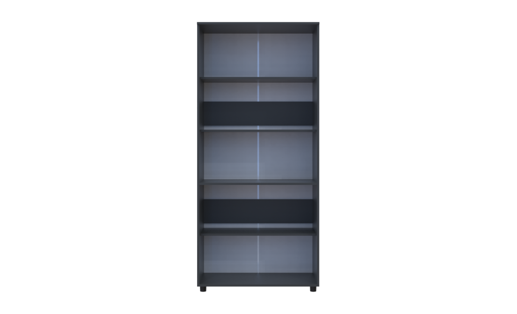 Nyílóajtós gardrobszekrény Doros Thorn Antracit 2 ajtó polcokkal 90x51,6x200 (44900444)