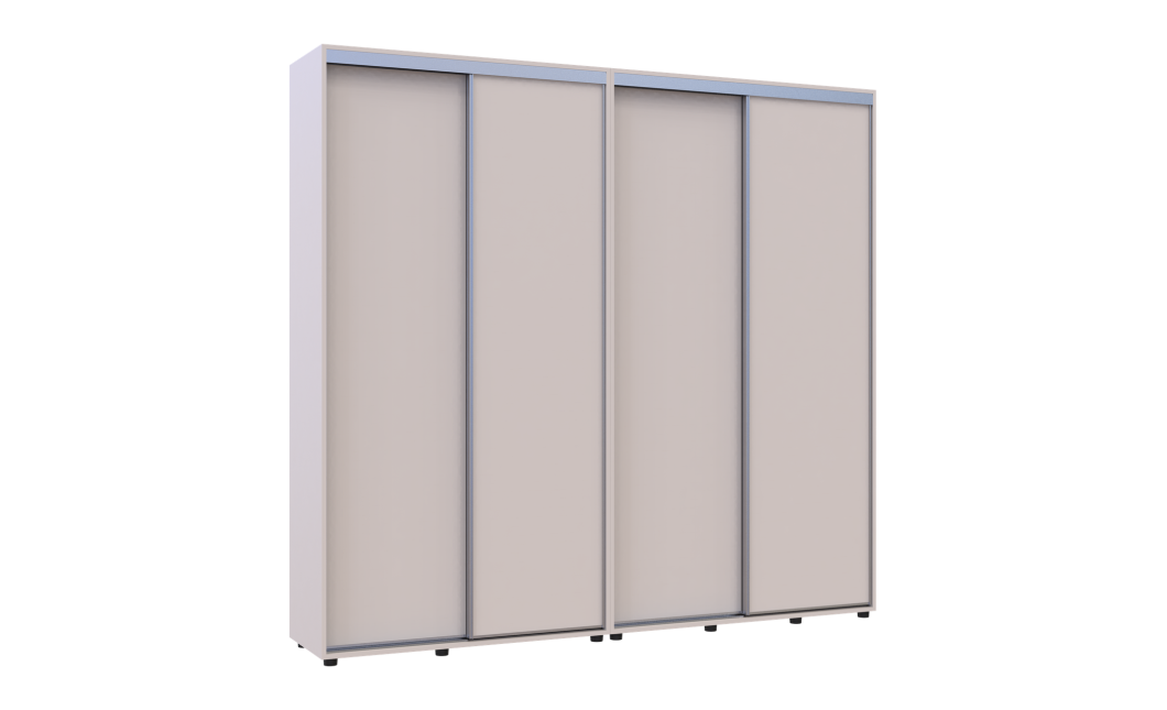 Tolóajtós gardróbszekrény Doros Sigma Slim kasmír 2+2 ajtó 230x45x214.4 (42005592)