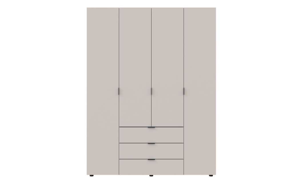 Nyílóajtós gardróbszekrény Doros Gelár kasmír 4 bútorlap 155x49,5x203,4 (80737634)