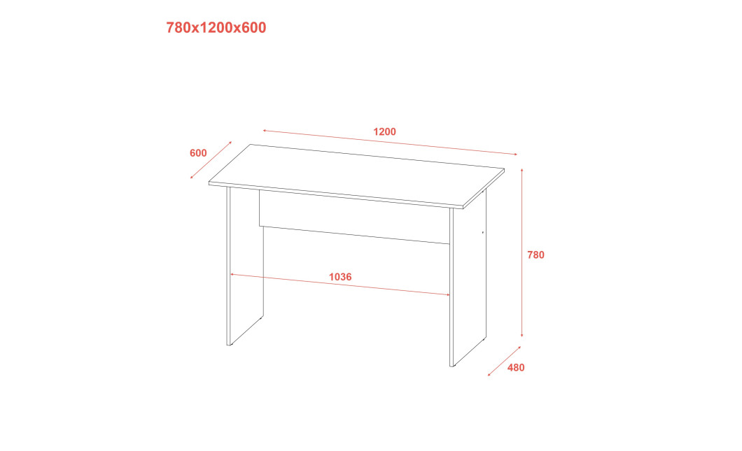 Íróasztal Doros Fehér 120x60x78 (41901063)